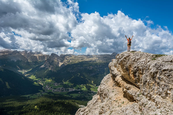 Picture of a person on a mountain